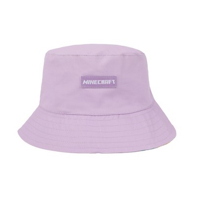 Minecraft Confetti Blocks Youth Purple Reversible Bucket Hat