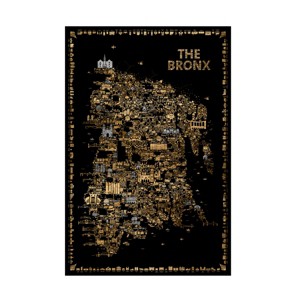 Trademark Fine Art -Rafael Esquer  'Glam New York Collection Bronx' Canvas Art - 1 of 4