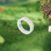 Slickblue Clear Baguette Emerald Cut Eternity Ring, Rhodium Plated Brass, 3mm Band, Cubic Zirconia, Sizes 5-10 - 3 of 3