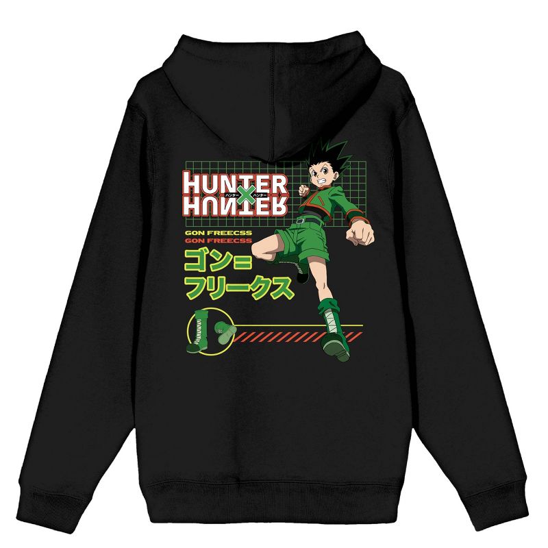 Hunter X Hunter Gon Freecss Logo Long Sleeve Black Adult Pullover Hoodie, 2 of 5