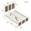 TiramisuBest Farmhouse Wooden Platform Full Size Bed - White Particle Design - 4 of 4