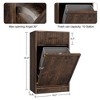 Fluted Tilt Out, Hidden Garbage 10 Gallon, Freestanding Dog Proof Trash Cabinet, Wooden Trash Can Cabinet - 4 of 4