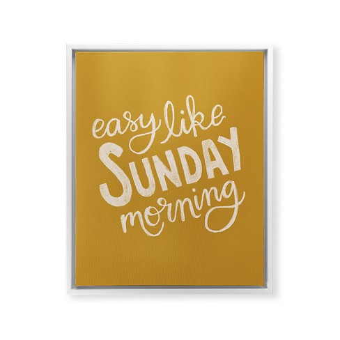 Rachel Szo Easy Like Sunday Morning Framed Art Canvas - Society6 - image 1 of 4