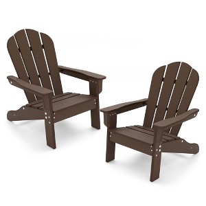 Tangkula 2PCS Kid's Adirondack Chair All-Weather HDPE Toddler Lawn Chair w/ Ergonomic Design - 1 of 4
