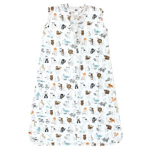 Hudson Baby Unisex Baby Cotton Sleeveless Wearable Sleeping Bag, Sack, Blanket, Alphabet Animals - 1 of 2