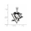 Black Bow Jewelry Sterling Silver Pittsburgh Penguins NHL Large Pendant - 2 of 3