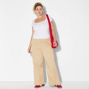 Women's Mid-Rise Chino Pants - Wild Fable™ - 1 of 3