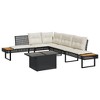 vidaXL Garden Sofa Set Black PE rattan Large Adjustable Armrests - 2 of 4