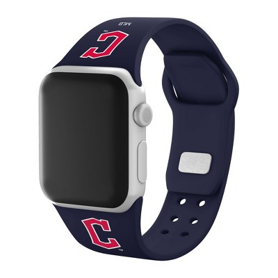MLB Cleveland Guardians Silicone 42mm Apple Band - Navy
