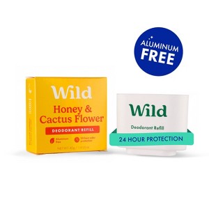 Wild Cosmetics - Honey & Cactus Flower - Aluminum Free Deodorant Refill - 1.4oz - 1 of 4