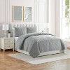 VCNY 3pc King Ocean Square Pinsonic Quilt Set Gray: Hypoallergenic, Embroidered, Nautical Style - image 2 of 4