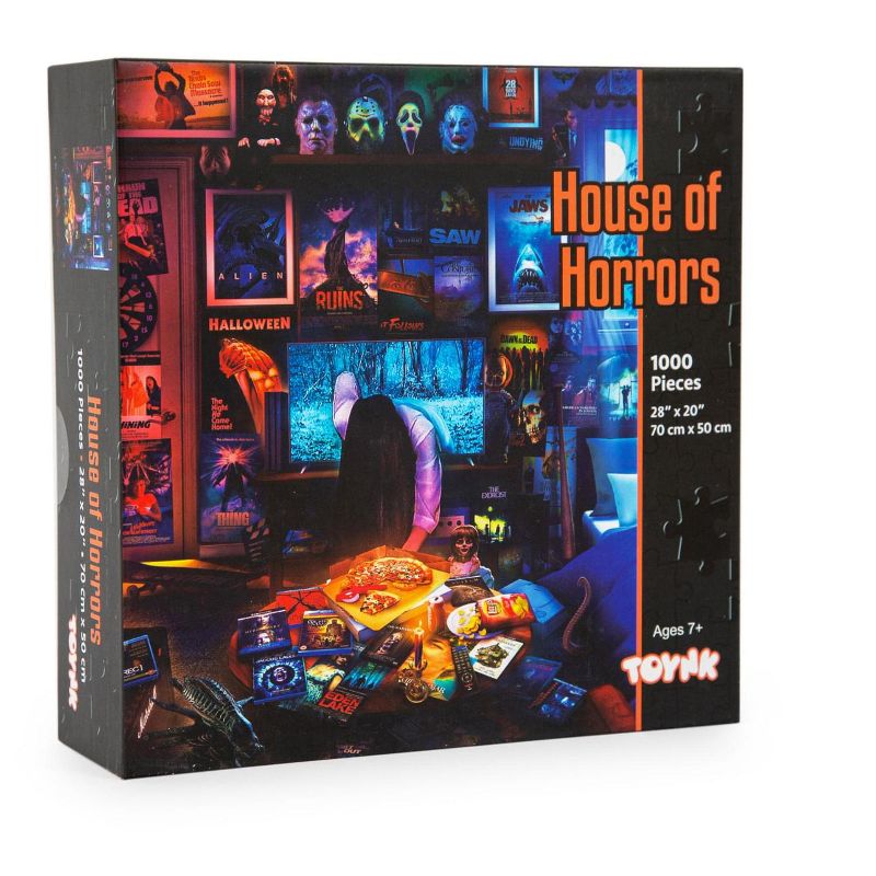 Toynk House of Horrors and Scary Movies 1000 Piece Jigsaw Puzzle By Rachid Lotf, 2 of 8