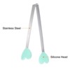 Unique Bargains Stainless Steel Silicone Tips Heart Shape Food Tongs - 4 of 4