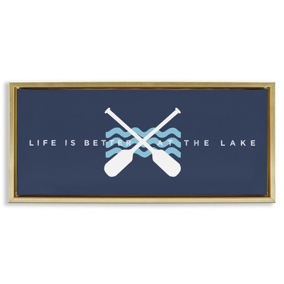 Stupell Industries Better At Lake with Crossed Oars, 31" x 14"