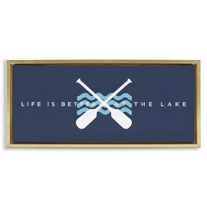 Stupell Industries Better At Lake with Crossed Oars, 31" x 14" - 1 of 4