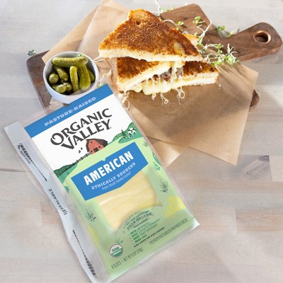 Organic Valley American White Cheese Slices - 6oz/8ct