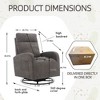 NicBex Corduroy Fabric Glider Rocking Chair,Upholstered Swivel Recliner Chairs with High Backrest,Cozy Rocking Chair,Nursing Chair for Bedroom - 3 of 4
