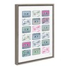 18" x 24" Sylvie Cassettes Framed Canvas Wall Art by Statement Goods Gray - Kate and Laurel: Modern Decor, Vertical Screen Print - 2 of 4