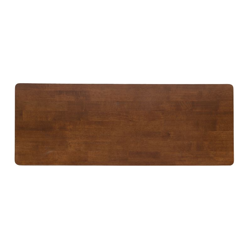 Kate and Laurel Morreau Wood Pub Table, 48x19x43, Walnut Brown, 4 of 13