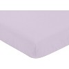 Sweet Jojo Designs Girl Baby Fitted Crib Sheet Peony Floral Garden Purple - 3 of 4