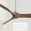60" Minka Aire Modern Industrial Indoor Ceiling Fan with Remote Control Brushed Nickel Maple for Living Room Kitchen Bedroom Home - 2 of 4