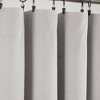 Linen Button 100% Lined Blackout Window Curtain Panel Gray/White Single 40X84 - 3 of 4