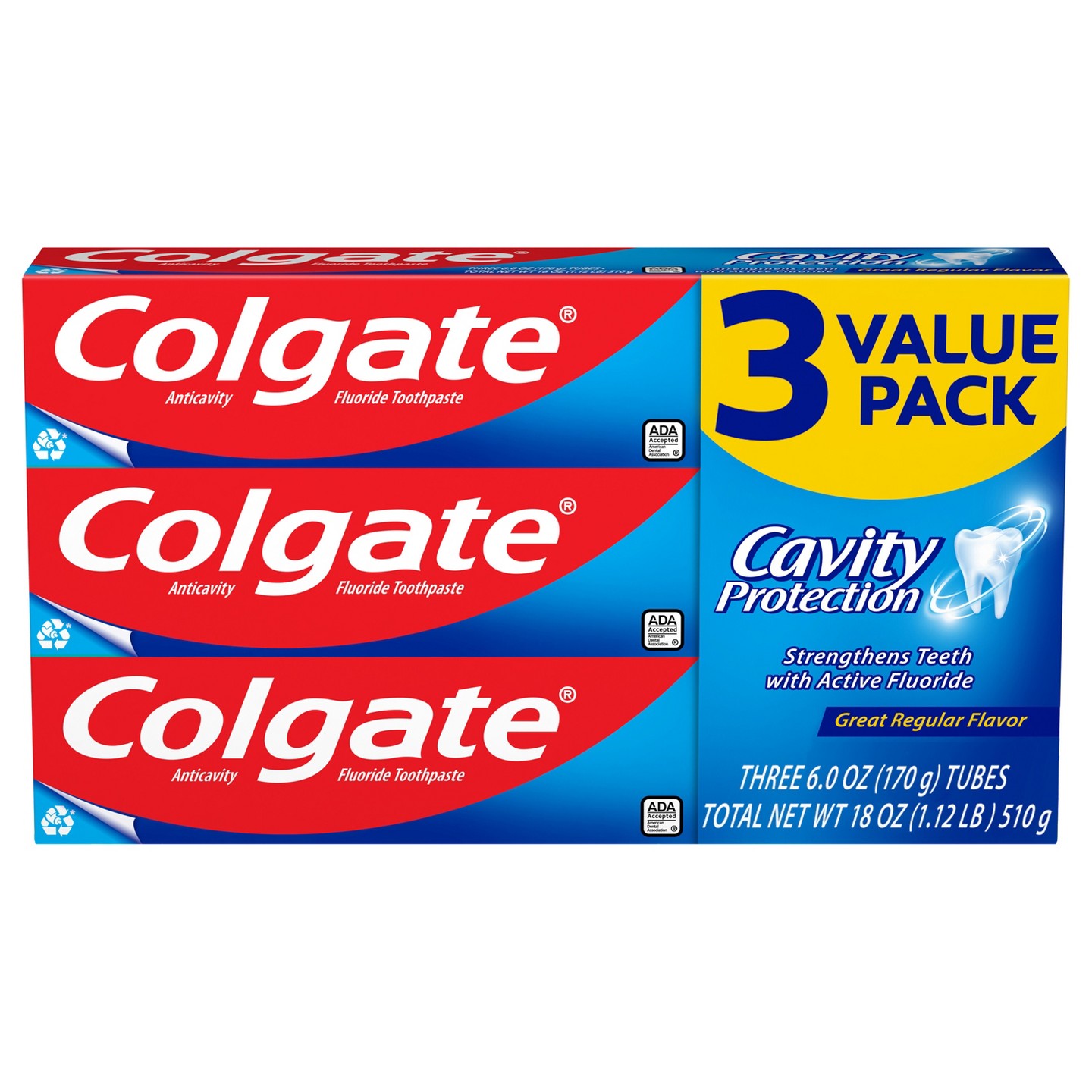 Colgate Cavity Protection Toothpaste with Fluoride - 6oz/3pk — фото 1
