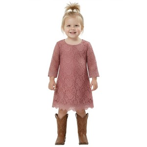 2Bunnies Baby Girls Boho Rustic Garden Lace Flower Girl Dress - 1 of 4