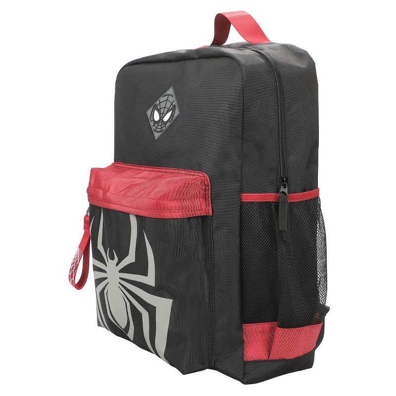 Marvel Miles Morales Game Logo And Mask Women's Black Laptop Backpack, 2 of 7