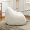 Lyngins Plush Faux Fur Bean Bag Chair, Lazy Chair with Tufted Soft Stuffed Filling, Ergonomic Accent Chair, Single Sofa Chair for Dorm/Apartment, - 3 of 4