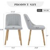 Dining Chairs Set of 2,Modern Fabric Upholstered Kitchen Chairs with Solid Oak Legs,Upholstered Kitchen Seat with Ergonomic Back Support - 4 of 4