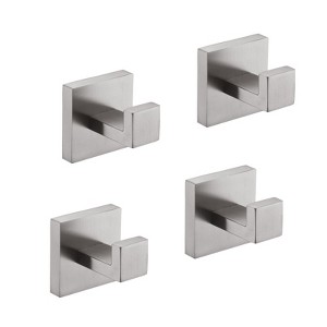 SEVOBAL Bathroom Towel Holders Refined Stainless Steel Four Piece Wall Hooks for Bathroom Kitchen, Brushed Nickel, 6.3"*4.33"*3.15" - 1 of 4