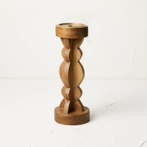 Large Wood Candle Holder - Opalhouse™ designed with Jungalow™ - image 1 of 4