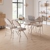Folding Chairs,Folding Chairs Set of 4 with Padded Seats,PU Leather Foldable Dining Chairs for Guests Kitchen Office - 2 of 4