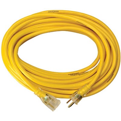 Yellow Jacket Outdoor 50 ft. L Yellow Extension Cord 12/3 SJTW