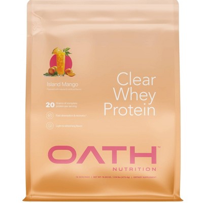 Oath Nutrition Clear Whey Protein Powder - Island Mango - 18 Servings