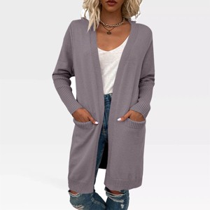 Long Cardigans for Women 2025 Knee Length Open Front Sweater Cardigans with Pockets Ribbed Cuff Casual Cardigan - 1 of 4