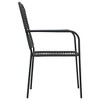 vidaXL Garden Chairs 2 pcs Cotton Rope and Steel Black - 4 of 4
