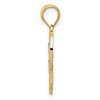 Black Bow Jewelry 14k Yellow Gold and White Rhodium Filigree Love You Pendant, 18mm - 2 of 4