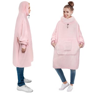 PAVILIA Wearable Blanket Hoodie Women Men, Oversized Sweatshirt Hooded Sweater, Fleece Soft Cozy Warm Plush Gift Ideas - 1 of 4