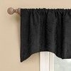 1pc 50"x18" Sun Zero Bronte Floral Jacquard 100% Blackout Rod Pocket Curtain Valance Black - 2 of 4