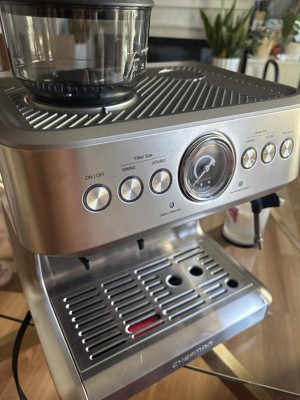 Chefman Crema Supreme Espresso Machine with Conical Burr Grinder