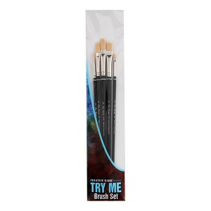 Creative Mark Powercryl Ultimate Acrylic Paint Brushes - Try Me Set of 5, Artist Paint Brushes, 3 Diameters of Synthetic Hair Filament, Fine Control - 1 of 4