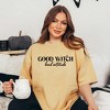 Simply Sage Market Women's Good Witch Bad Attitude Short Sleeve Garment Dyed Tee - 2 of 2