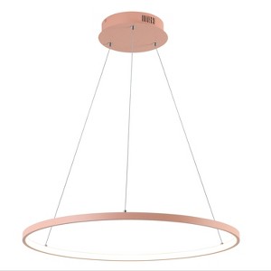 JONATHAN Y Brice Modern Contemporary Metal Round Dimmable Integrated LED Pendant - 1 of 4