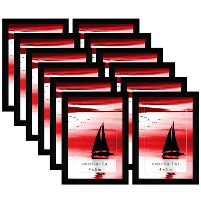 Americanflat Picture Frame with tempered shatter-resistant glass - Horizontal and Vertical Formats for Wall and Tabletop - Available in a variety of sizes & Multipacks