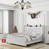 NicBex Full/Queen/King Upholstered Bed Frame with Star Galaxy Projector,Storage Tufted Wingback Headboard with USB Port,Music Speaker,Easy Assembly - 2 of 4