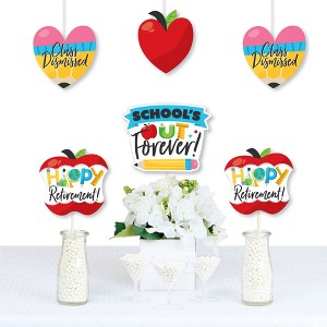 Big Dot of Happiness Teacher Retirement - Pencil Apple Decorations DIY Happy Retirement Party Essentials - Set of 20 - 1 of 4