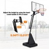 YONWAY Portable Basketball Hoop ,Adjustable Height 8.04 ft to 10.01 ft,44 inch Backboard with Rebound System and Wheels for Professional Match - 4 of 4