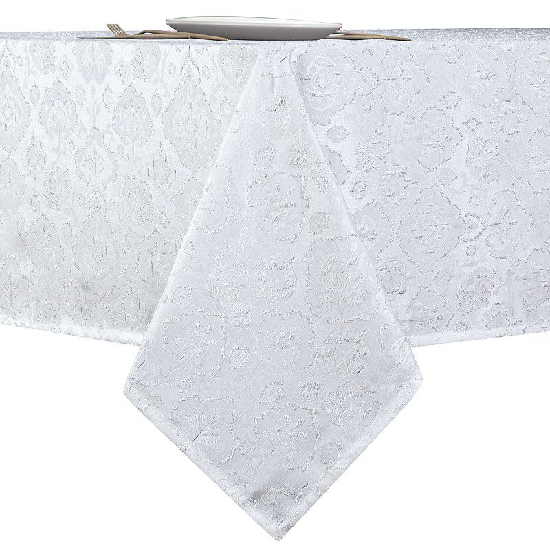 Kate Aurora Regency Collection Raised Jacquard Damask Fabric Tablecloth, 1 of 6